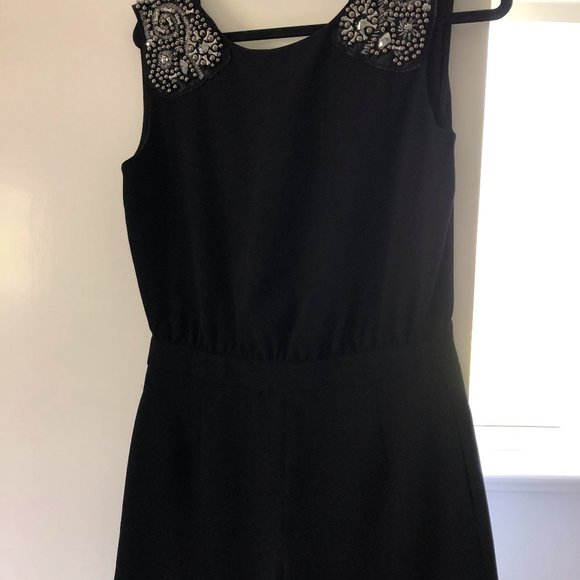 Zara Black Jewel Shoulder Detail Romper - Picture 4 of 8